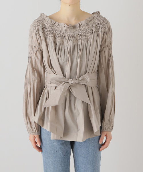 Deuxieme Classe(ドゥーズィエムクラス)の「【Marlette/マーレット】 AMIEL OFF-SHOULDER ブラウス(シャツ/ブラウス・レディース・ベージュ・FREE)」の6枚目の写真