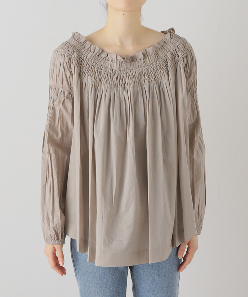 Deuxieme Classe(ドゥーズィエムクラス)の「【Marlette/マーレット】 AMIEL OFF-SHOULDER ブラウス(シャツ/ブラウス・レディース・ベージュ・FREE)」の7枚目の写真