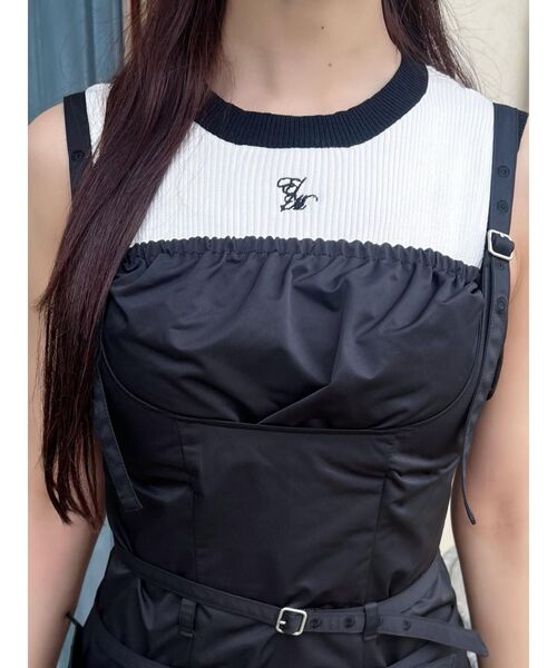 EATME（イートミー）の「ダブルベルトキャミワンピース（ワンピース・レディース・ピンク/ブラック/グレー・SMALL/MEDIUM）」の16枚目の写真