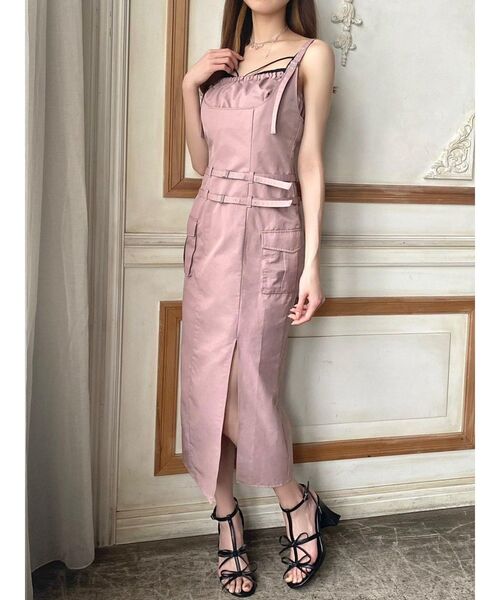 EATME（イートミー）の「ダブルベルトキャミワンピース（ワンピース・レディース・ピンク/ブラック/グレー・SMALL/MEDIUM）」の17枚目の写真
