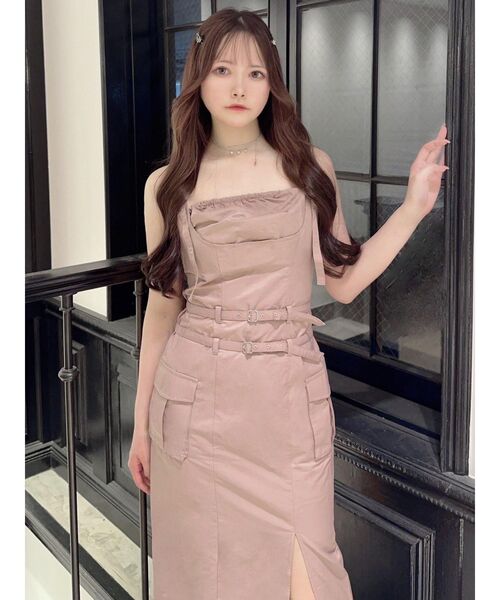 EATME（イートミー）の「ダブルベルトキャミワンピース（ワンピース・レディース・ピンク/ブラック/グレー・SMALL/MEDIUM）」の20枚目の写真