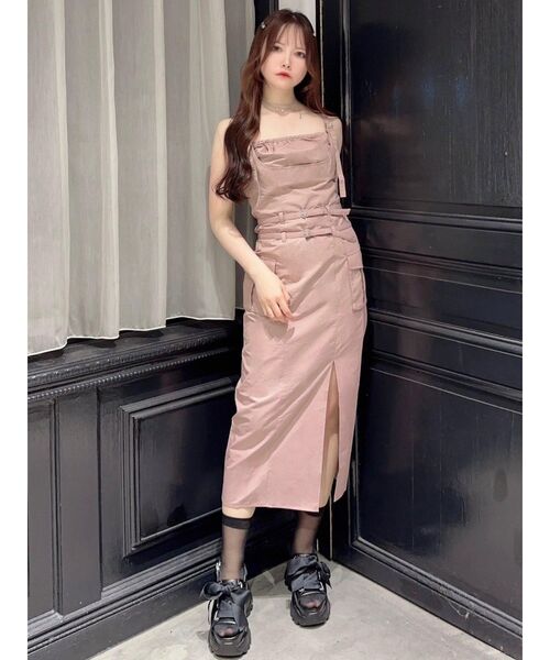 EATME（イートミー）の「ダブルベルトキャミワンピース（ワンピース・レディース・ピンク/ブラック/グレー・SMALL/MEDIUM）」の21枚目の写真