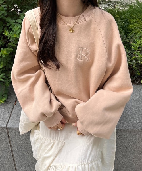RiLi(リリ)の「RiLiロゴ刺繍たぽスウェット【RL】(スウェット・レディース・グレー/アイボリー/ベビーピンク・FREE)」の3枚目の写真