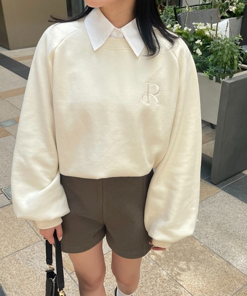 RiLi(リリ)の「RiLiロゴ刺繍たぽスウェット【RL】(スウェット・レディース・グレー/アイボリー/ベビーピンク・FREE)」の4枚目の写真