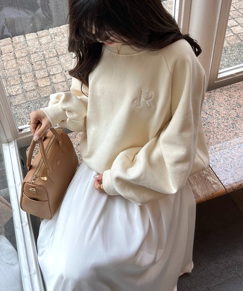 RiLi(リリ)の「RiLiロゴ刺繍たぽスウェット【RL】(スウェット・レディース・グレー/アイボリー/ベビーピンク・FREE)」の5枚目の写真