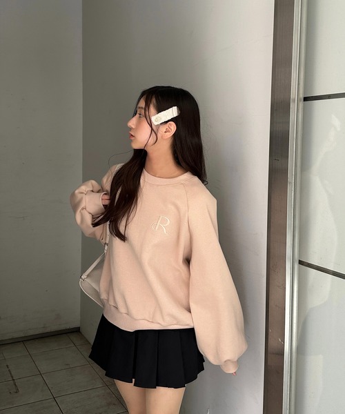 RiLi(リリ)の「RiLiロゴ刺繍たぽスウェット【RL】(スウェット・レディース・グレー/アイボリー/ベビーピンク・FREE)」の12枚目の写真