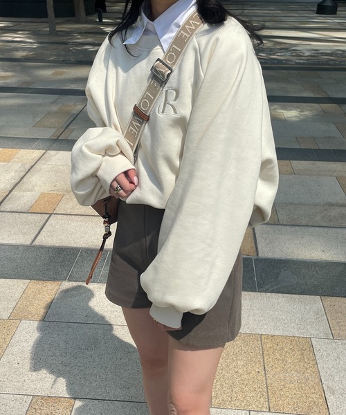 RiLi(リリ)の「RiLiロゴ刺繍たぽスウェット【RL】(スウェット・レディース・グレー/アイボリー/ベビーピンク・FREE)」の6枚目の写真