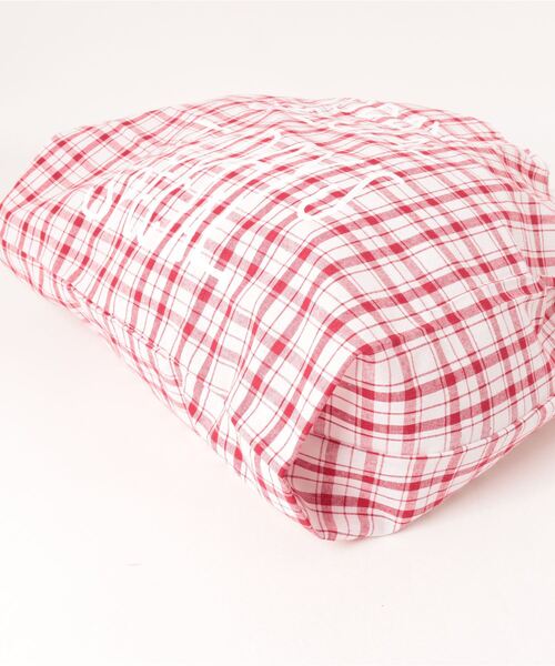 TODAY'S SPECIAL(トゥデイズスペシャル)の「【数量限定】【TODAY'S SPECIAL】モーニングチェックマルシェバッグ ブルー/361322(エコバッグ/サブバッグ・レディース・ブルー系その他/レッド系その他・MEDIUM)」の4枚目の写真