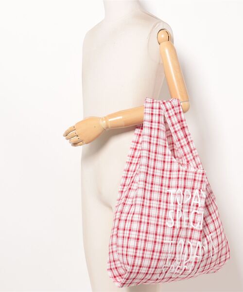 TODAY'S SPECIAL(トゥデイズスペシャル)の「【数量限定】【TODAY'S SPECIAL】モーニングチェックマルシェバッグ ブルー/361322(エコバッグ/サブバッグ・レディース・ブルー系その他/レッド系その他・MEDIUM)」の6枚目の写真
