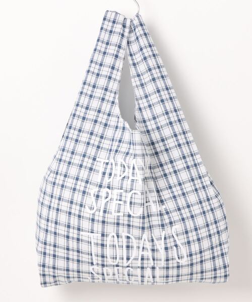 TODAY'S SPECIAL(トゥデイズスペシャル)の「【数量限定】【TODAY'S SPECIAL】モーニングチェックマルシェバッグ ブルー/361322(エコバッグ/サブバッグ・レディース・ブルー系その他/レッド系その他・MEDIUM)」の18枚目の写真