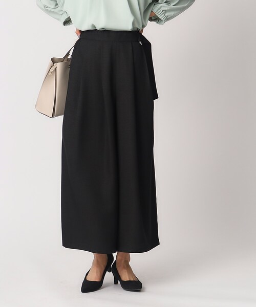 marai ワイドパンツ レディース ストライプ 柄 ガウチョパンツ