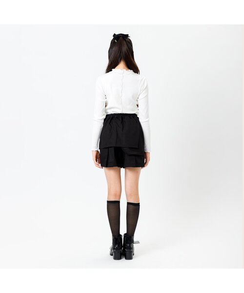 algy（アルジー）の「アシメプリーツキュロット（その他パンツ・キッズ・インディゴブルー/ブラック/アイボリー・XX-SMALL/X-SMALL/MEDIUM/SMALL）」の5枚目の写真