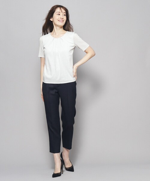 COUP DE CHANCE(クードシャンス)の「【洗える/日本製/ラメ入り】上品ラウンドネックプルオーバー(Tシャツ/カットソー・レディース・ブラック/ブラウン系/シルバー/ブルー・34/36/38/40)」の8枚目の写真