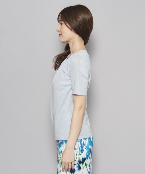 COUP DE CHANCE(クードシャンス)の「【洗える/日本製/ラメ入り】上品ラウンドネックプルオーバー(Tシャツ/カットソー・レディース・ブラック/ブラウン系/シルバー/ブルー・34/36/38/40)」の18枚目の写真