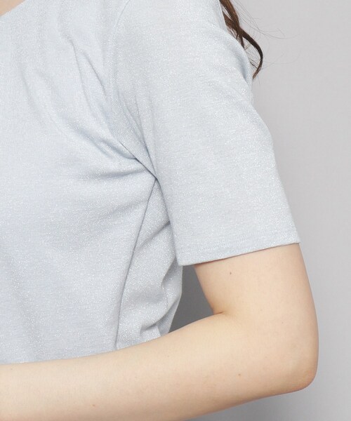 COUP DE CHANCE(クードシャンス)の「【洗える/日本製/ラメ入り】上品ラウンドネックプルオーバー(Tシャツ/カットソー・レディース・ブラック/ブラウン系/シルバー/ブルー・34/36/38/40)」の21枚目の写真