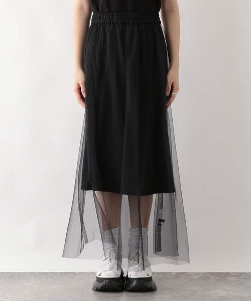 RAGEBLUE（レイジブルー）の「3WAY/レイヤードチュールベルトスカート（スカート・レディース・ブラック/ホワイト・FREE）」の13枚目の写真
