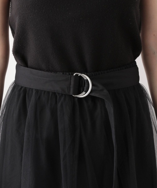 RAGEBLUE（レイジブルー）の「3WAY/レイヤードチュールベルトスカート（スカート・レディース・ブラック/ホワイト・FREE）」の16枚目の写真