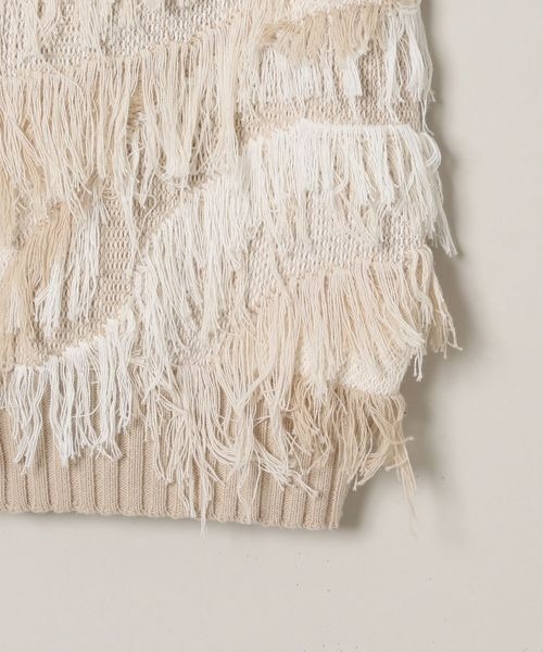 JEANASIS(ジーナシス)の「7GフリンジジャガードVベスト/118306(ベスト・レディース・ベージュ系その他/ブラック系その他/ブラウン系その他・FREE)」の17枚目の写真