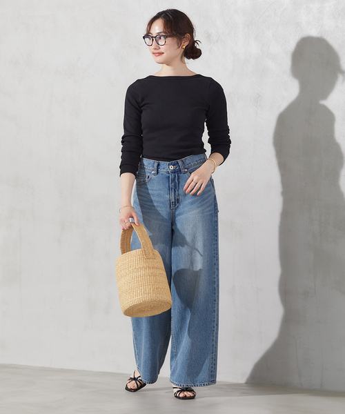 plage(プラージュ)の「hemp mix long Tシャツ(Tシャツ/カットソー・レディース・ブラック/レッド/グレー・FREE)」の4枚目の写真