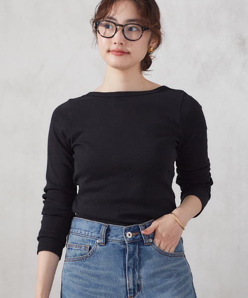plage(プラージュ)の「hemp mix long Tシャツ(Tシャツ/カットソー・レディース・ブラック/レッド/グレー・FREE)」の5枚目の写真