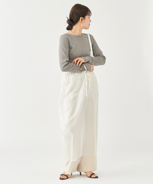 plage(プラージュ)の「hemp mix long Tシャツ(Tシャツ/カットソー・レディース・ブラック/レッド/グレー・FREE)」の8枚目の写真