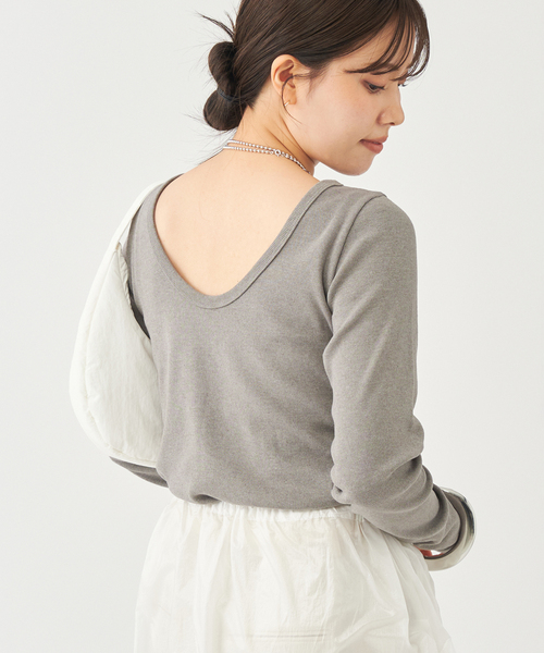 plage(プラージュ)の「hemp mix long Tシャツ(Tシャツ/カットソー・レディース・ブラック/レッド/グレー・FREE)」の13枚目の写真