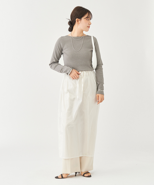 plage(プラージュ)の「hemp mix long Tシャツ(Tシャツ/カットソー・レディース・ブラック/レッド/グレー・FREE)」の15枚目の写真