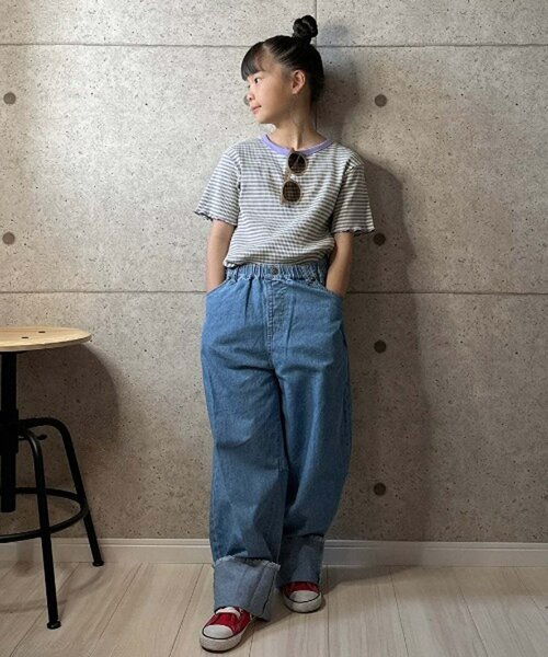 CIAOPANIC TYPY（チャオパニックティピー）の「【KIDS】ひんやりカーブデニム（デニムパンツ・キッズ・ブルー系その他/ネイビー・SMALL/MEDIUM/LARGE/X-LARGE/XX-LARGE）」の12枚目の写真