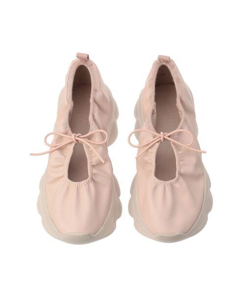 merry jenny（メリージェニー）の「ギャザーフェイクレザースニーカー（スニーカー・レディース・ブラック/アイボリー/ピンク・MEDIUM/LARGE）」の11枚目の写真