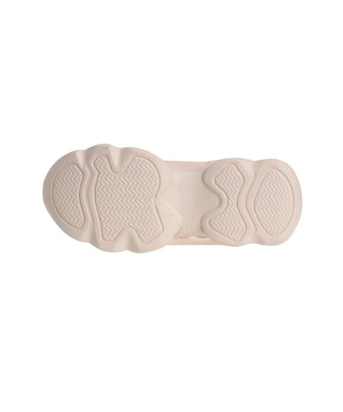 merry jenny（メリージェニー）の「ギャザーフェイクレザースニーカー（スニーカー・レディース・ブラック/アイボリー/ピンク・MEDIUM/LARGE）」の7枚目の写真