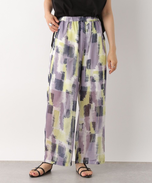 LEPSIM(レプシィム)の「ペイント柄シアーパンツ 117330(その他パンツ・レディース・ブルー/ブラック/パープル・FREE)」の1枚目の写真