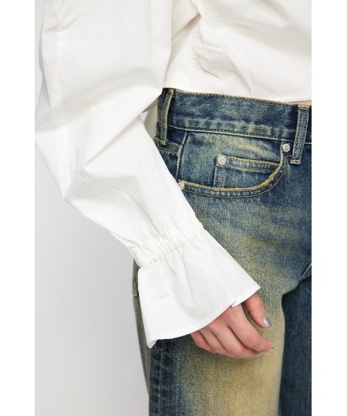 LAGUA GEM（ラグアジェム）の「VOLUME FRILL シャツ（シャツ/ブラウス・レディース・ホワイト/ブラック/グレイッシュベージュ・FREE）」の17枚目の写真