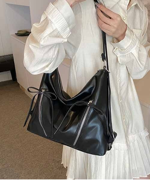 gossip！ロサンゼルス（ゴシップロサンゼルス）の「Y2K リボン　ショルダーバッグ 2WAY（ショルダーバッグ・レディース・シルバー/ピンク/オフホワイト/ブラック/ブラウン/カーキ/ブラック系その他/ブラック系その他2/ホワイト系その他・FREE）」の19枚目の写真