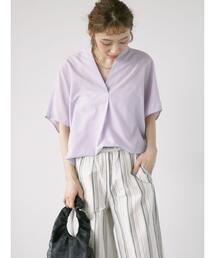 Lugnoncure | 【イージーケア/接触冷感】スキッパーブラウス(シャツ/ブラウス)