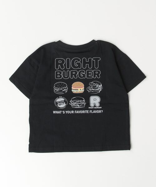 Tickle（ティックル）の「‘FAST FOODS’イラストロゴＴシャツ（Tシャツ/カットソー・キッズ・ブラック/ホワイト/パープル・90/100/110/120/130/140）」の7枚目の写真
