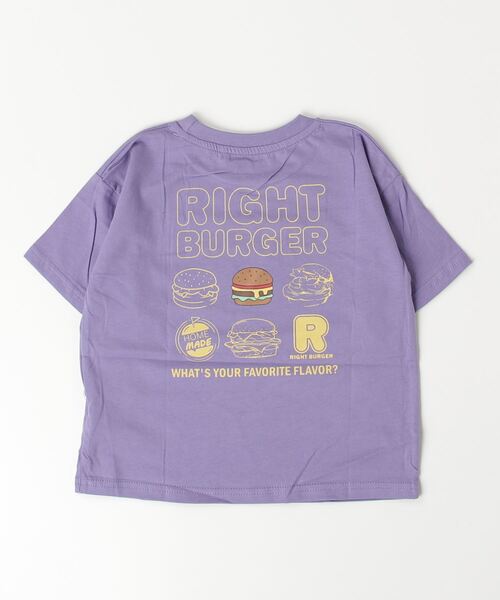 Tickle（ティックル）の「‘FAST FOODS’イラストロゴＴシャツ（Tシャツ/カットソー・キッズ・ブラック/ホワイト/パープル・90/100/110/120/130/140）」の8枚目の写真