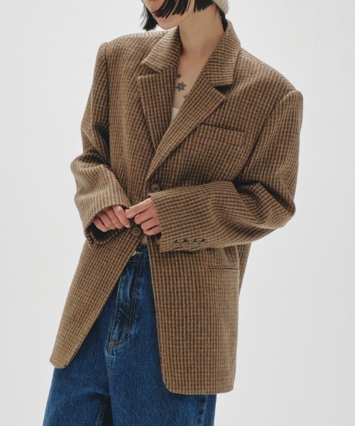 トゥデイフル　100パーセントウールジャケット TODAYFUL/トゥデイフル】ウール100チェックジャケット/Wool100