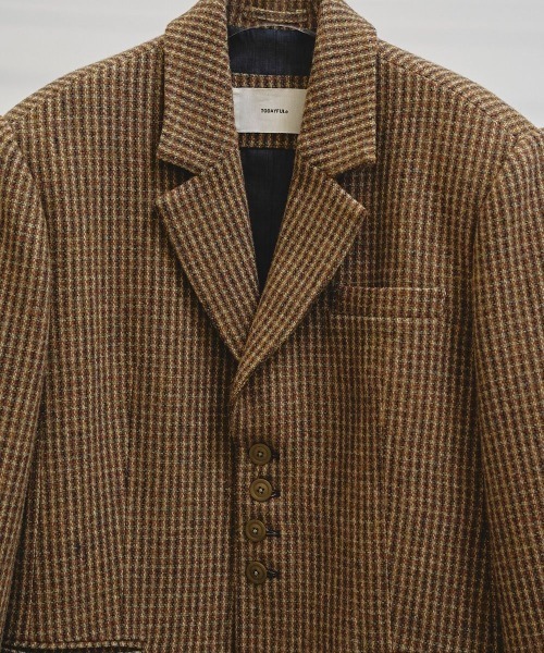 TODAYFUL/トゥデイフル】ウール100チェックジャケット/Wool100