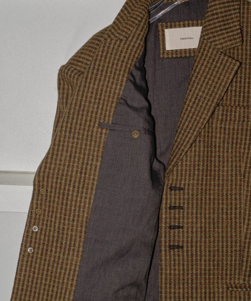 TODAYFUL/トゥデイフル】ウール100チェックジャケット/Wool100