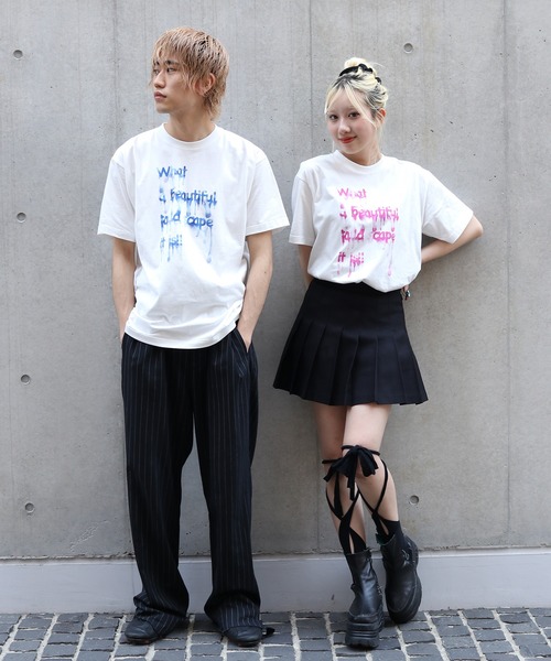 UNIT CHEST(ユニットチェスト)の「【UNIT CHEST】unique unisex T-shirt DRIP INK Tシャツ(Tシャツ/カットソー・メンズ・ホワイト系その他/ホワイト系その他2・L/M/S)」の5枚目の写真