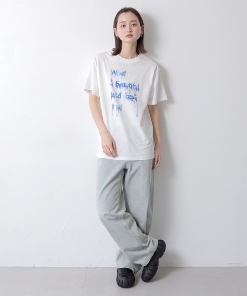 UNIT CHEST(ユニットチェスト)の「【UNIT CHEST】unique unisex T-shirt DRIP INK Tシャツ(Tシャツ/カットソー・メンズ・ホワイト系その他/ホワイト系その他2・L/M/S)」の19枚目の写真