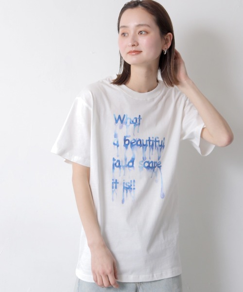 UNIT CHEST(ユニットチェスト)の「【UNIT CHEST】unique unisex T-shirt DRIP INK Tシャツ(Tシャツ/カットソー・メンズ・ホワイト系その他/ホワイト系その他2・L/M/S)」の21枚目の写真