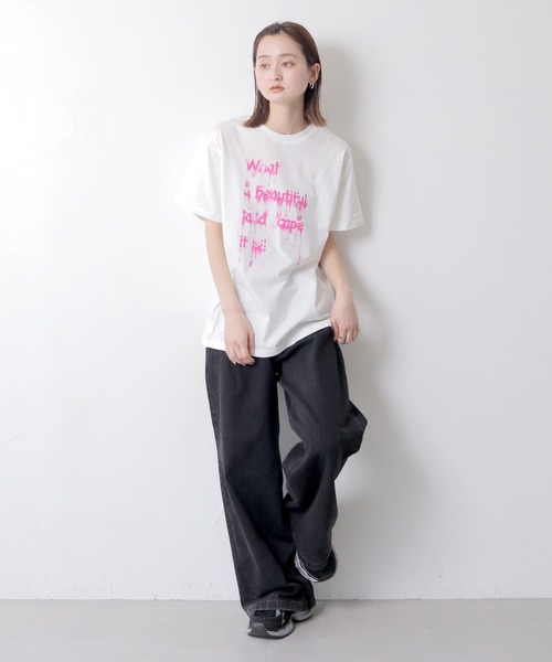 UNIT CHEST(ユニットチェスト)の「【UNIT CHEST】unique unisex T-shirt DRIP INK Tシャツ(Tシャツ/カットソー・メンズ・ホワイト系その他/ホワイト系その他2・L/M/S)」の22枚目の写真