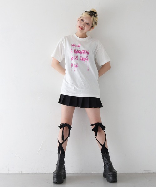 UNIT CHEST(ユニットチェスト)の「【UNIT CHEST】unique unisex T-shirt DRIP INK Tシャツ(Tシャツ/カットソー・メンズ・ホワイト系その他/ホワイト系その他2・L/M/S)」の20枚目の写真