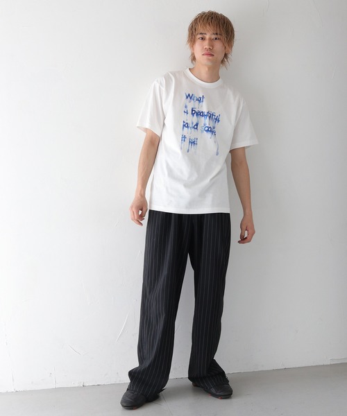 UNIT CHEST(ユニットチェスト)の「【UNIT CHEST】unique unisex T-shirt DRIP INK Tシャツ(Tシャツ/カットソー・メンズ・ホワイト系その他/ホワイト系その他2・L/M/S)」の8枚目の写真