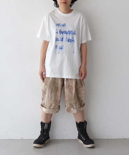 UNIT CHEST(ユニットチェスト)の「【UNIT CHEST】unique unisex T-shirt DRIP INK Tシャツ(Tシャツ/カットソー・メンズ・ホワイト系その他/ホワイト系その他2・L/M/S)」の15枚目の写真