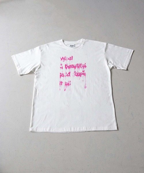 UNIT CHEST(ユニットチェスト)の「【UNIT CHEST】unique unisex T-shirt DRIP INK Tシャツ(Tシャツ/カットソー・メンズ・ホワイト系その他/ホワイト系その他2・L/M/S)」の4枚目の写真