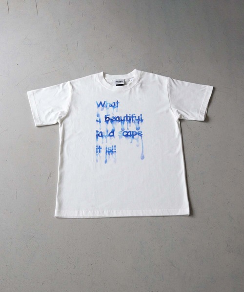 UNIT CHEST(ユニットチェスト)の「【UNIT CHEST】unique unisex T-shirt DRIP INK Tシャツ(Tシャツ/カットソー・メンズ・ホワイト系その他/ホワイト系その他2・L/M/S)」の3枚目の写真