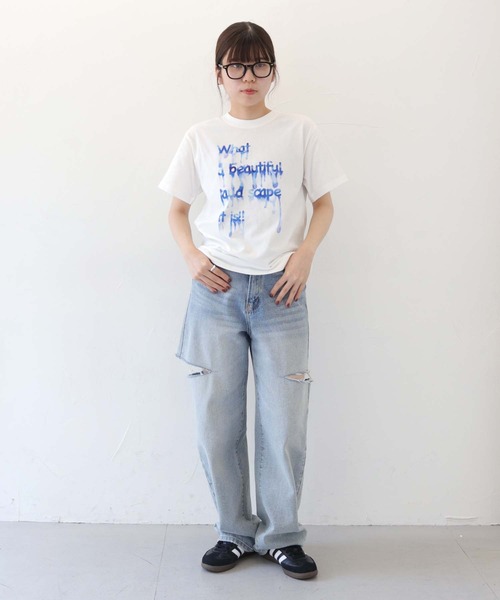 UNIT CHEST(ユニットチェスト)の「【UNIT CHEST】unique unisex T-shirt DRIP INK Tシャツ(Tシャツ/カットソー・メンズ・ホワイト系その他/ホワイト系その他2・L/M/S)」の12枚目の写真