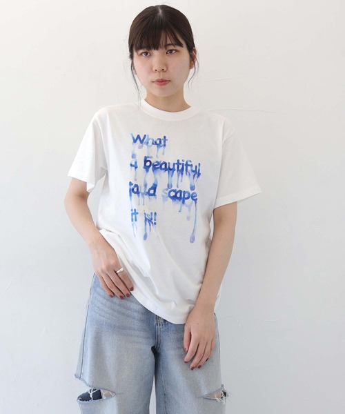 UNIT CHEST(ユニットチェスト)の「【UNIT CHEST】unique unisex T-shirt DRIP INK Tシャツ(Tシャツ/カットソー・メンズ・ホワイト系その他/ホワイト系その他2・L/M/S)」の14枚目の写真